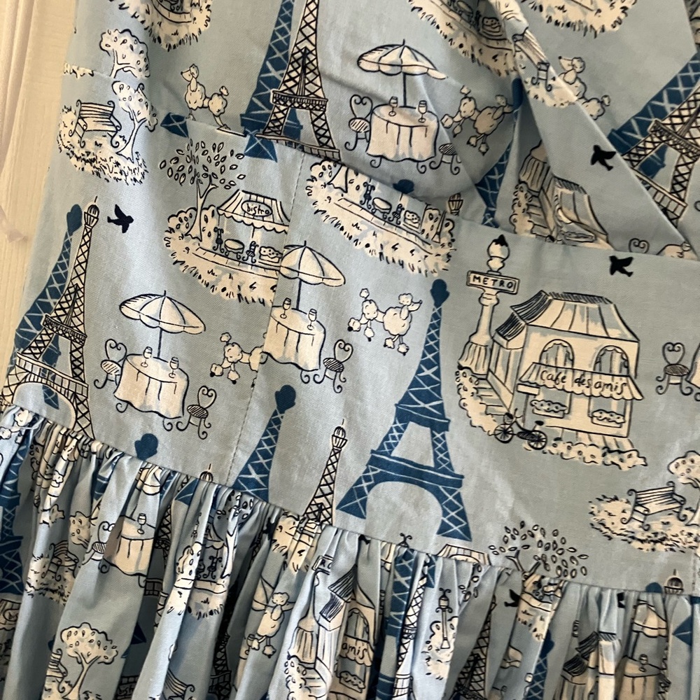 Small Bernie Dexter Eiffel Tower Print Dress - image 2